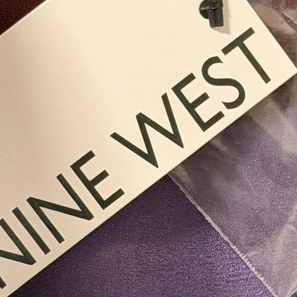 Nine West Abstract Print Button-Down Dress With Ruffle Hem 3/4 Sleeves Sz M dres - Picture 10 of 12